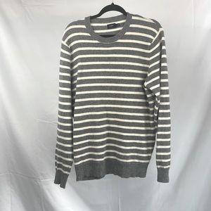 JCrew striped lambswool crewneck sweater
